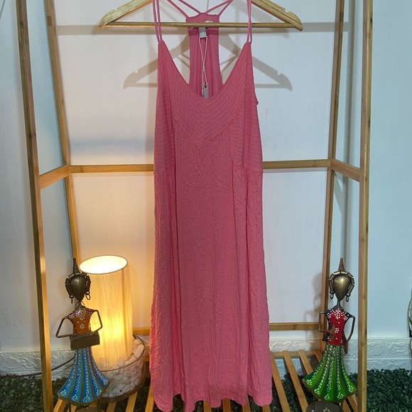 Esprit Pink Self Striped Dress. Size- S Fit M too - Picture 3 of 9